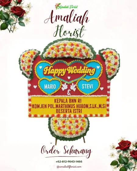 Papan Bunga Pernikahan Bandardawung